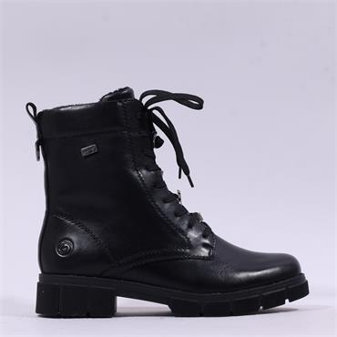 Remonte Tex Platform Laced Ankle Boot - Black